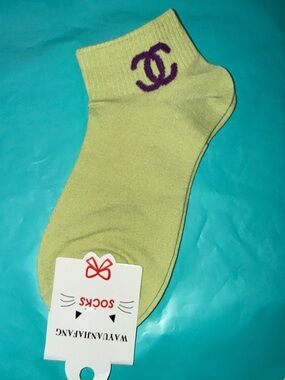 Green & Purple CC Crew Socks